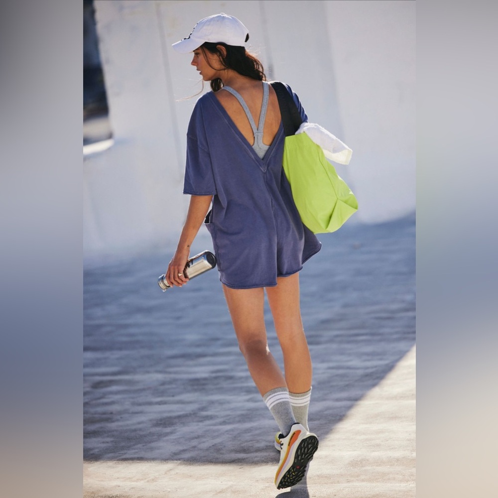 Free People Movement Hot Shot Tee Romper - Picture 4 of 11